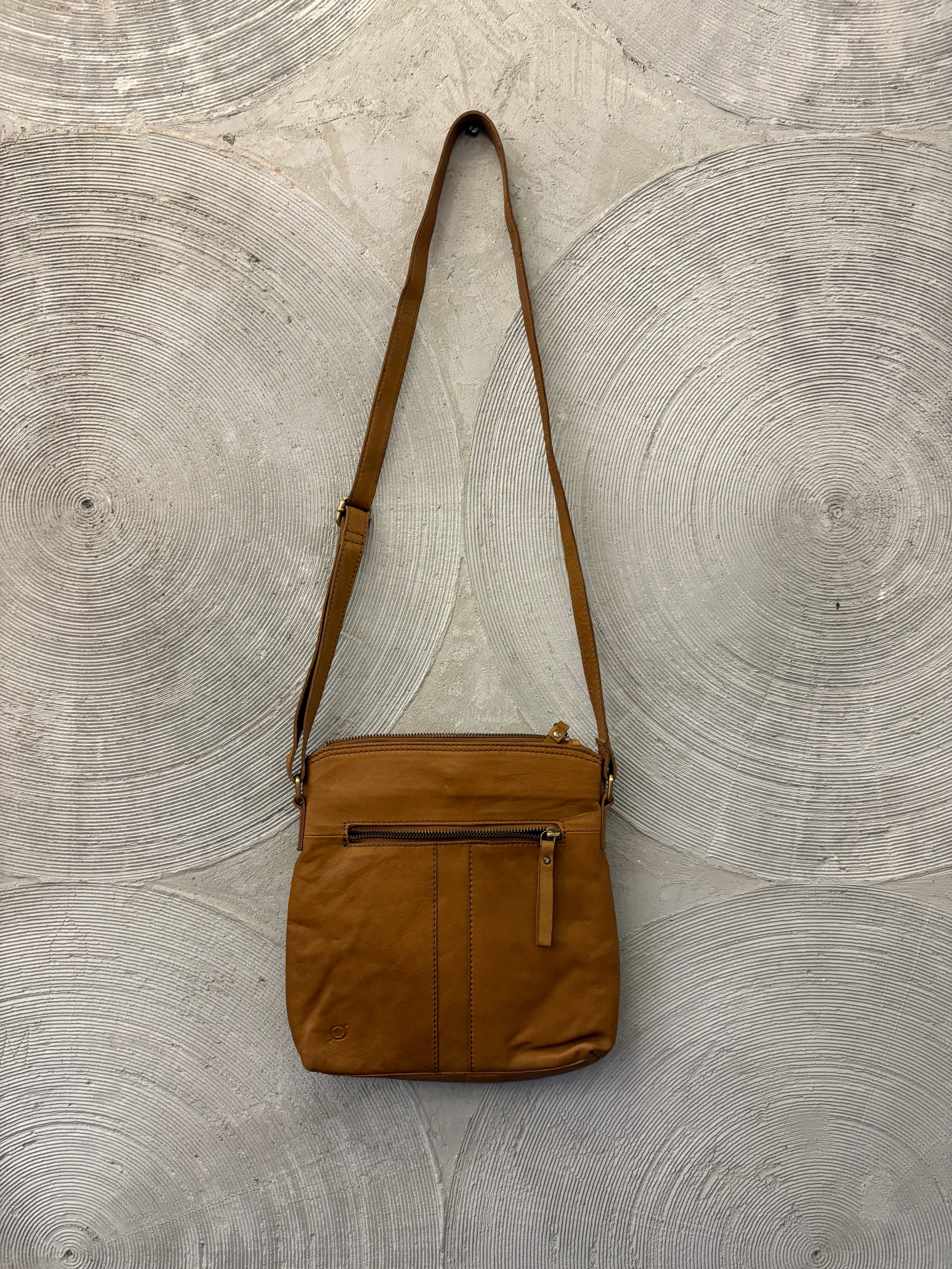 BORN -  Leather Tan Crossbody Bag