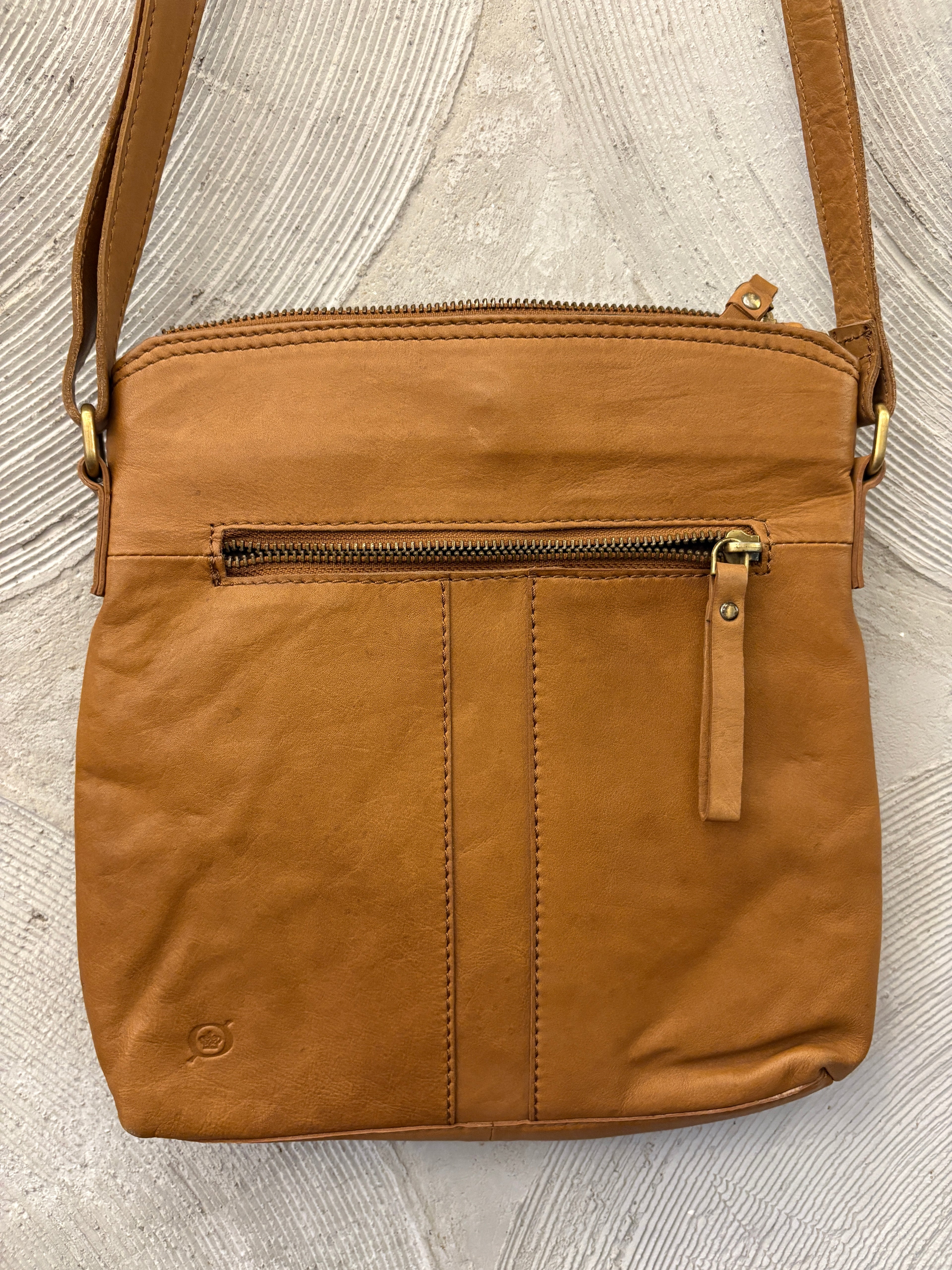 BORN -  Leather Tan Crossbody Bag