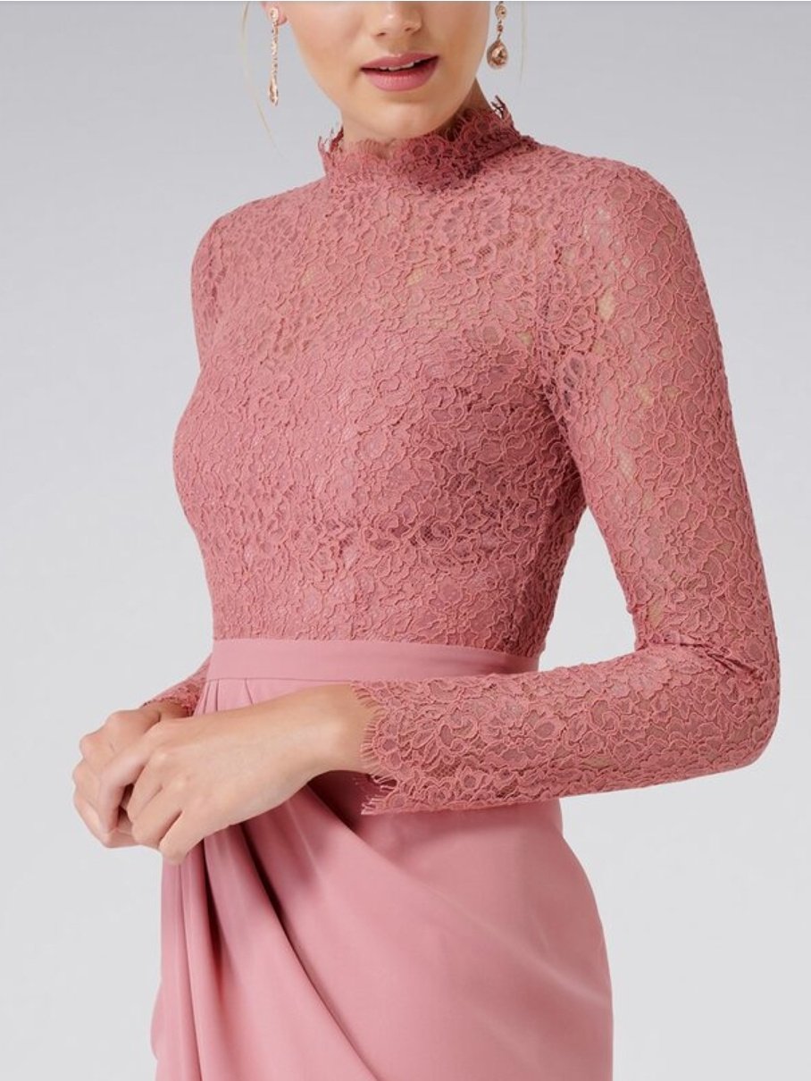 FOREVER NEW Draped Dress With Lace Bodice