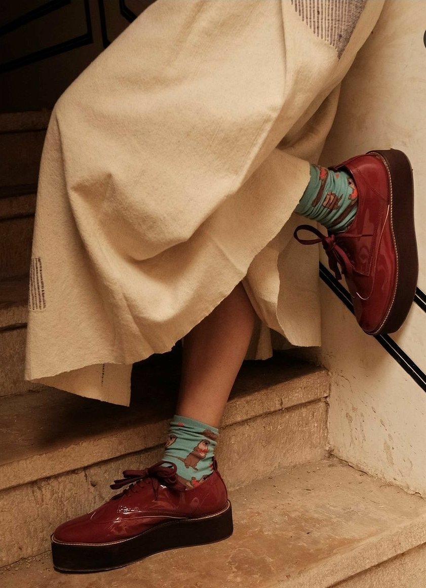 CHAL Shoes Red Oxfords