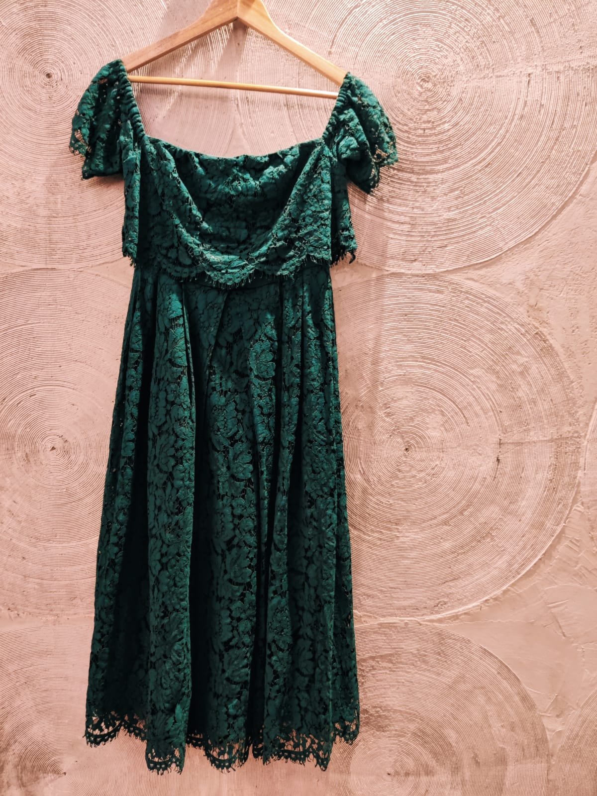 ASOS Teal Lace Vintage Style Lace Midi Dress