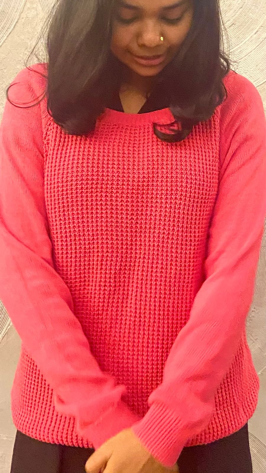 MERONA-Pink Full Sleeves Pullover