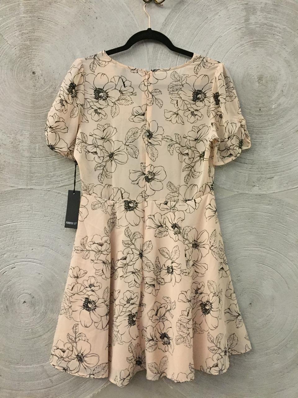 FOREVER 21- Light Peach and Black Short Dress