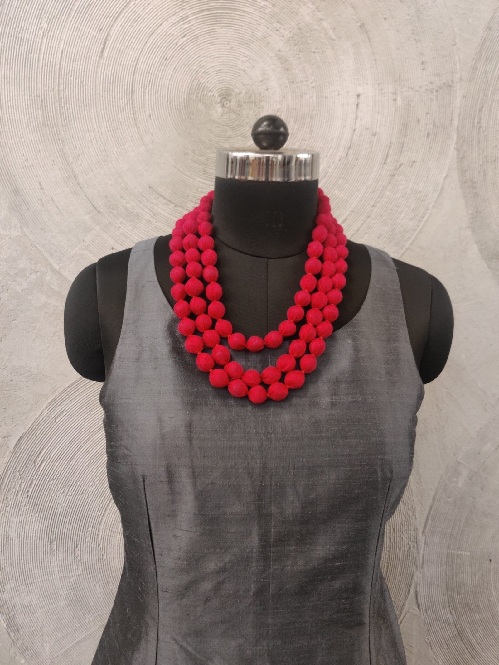 Dark Grey Raw Silk Sleeveless Dress