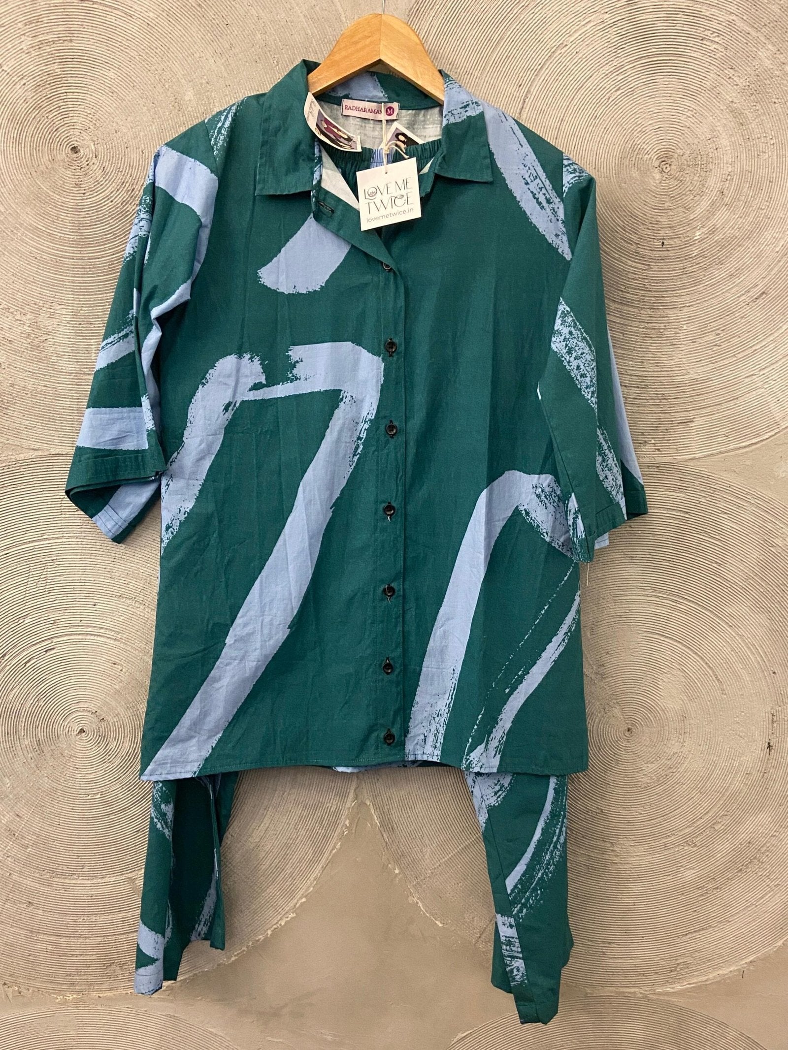 RADHA RAMAN- Teal Green Co-Ord Set