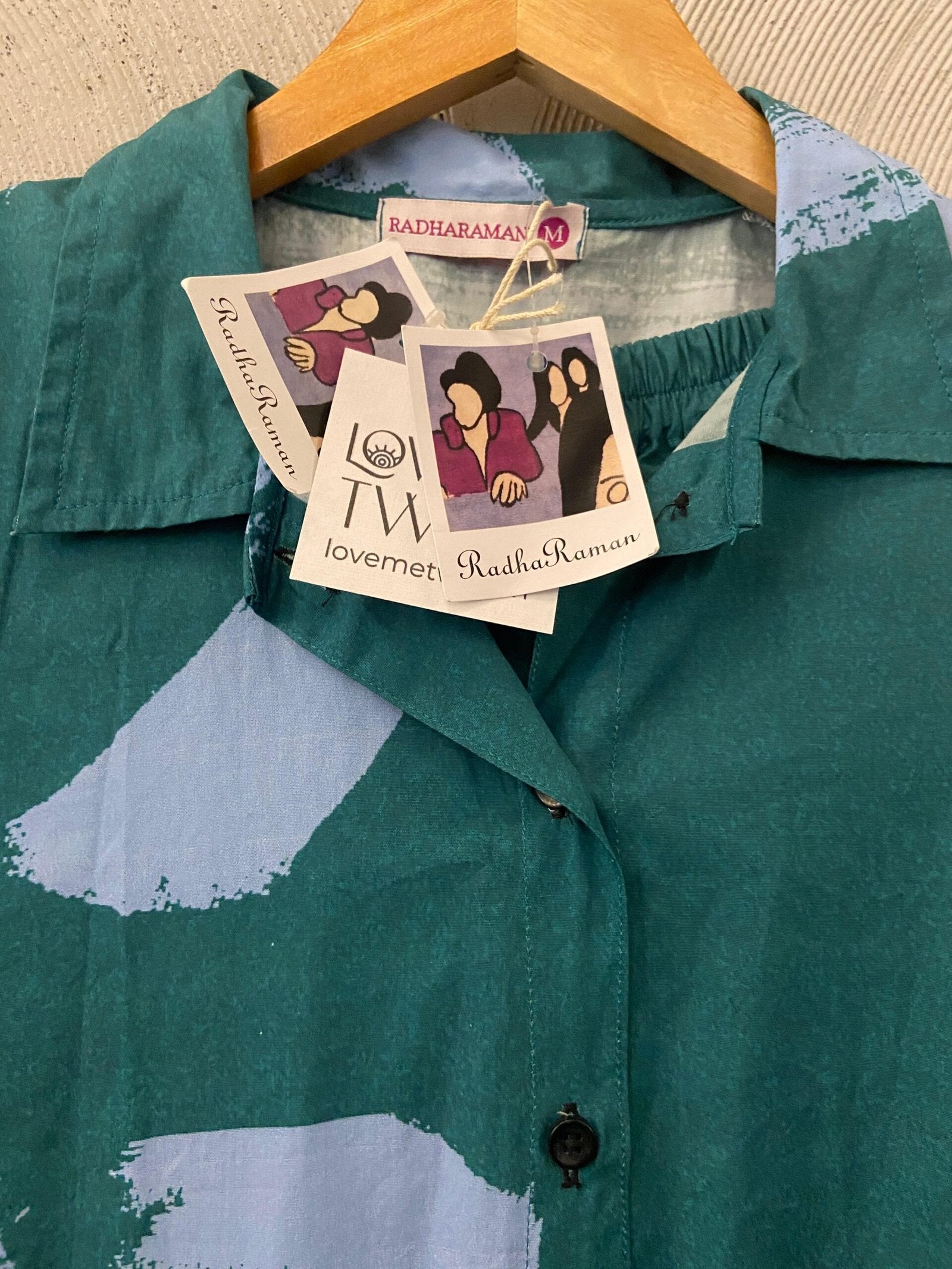 RADHA RAMAN- Teal Green Co-Ord Set