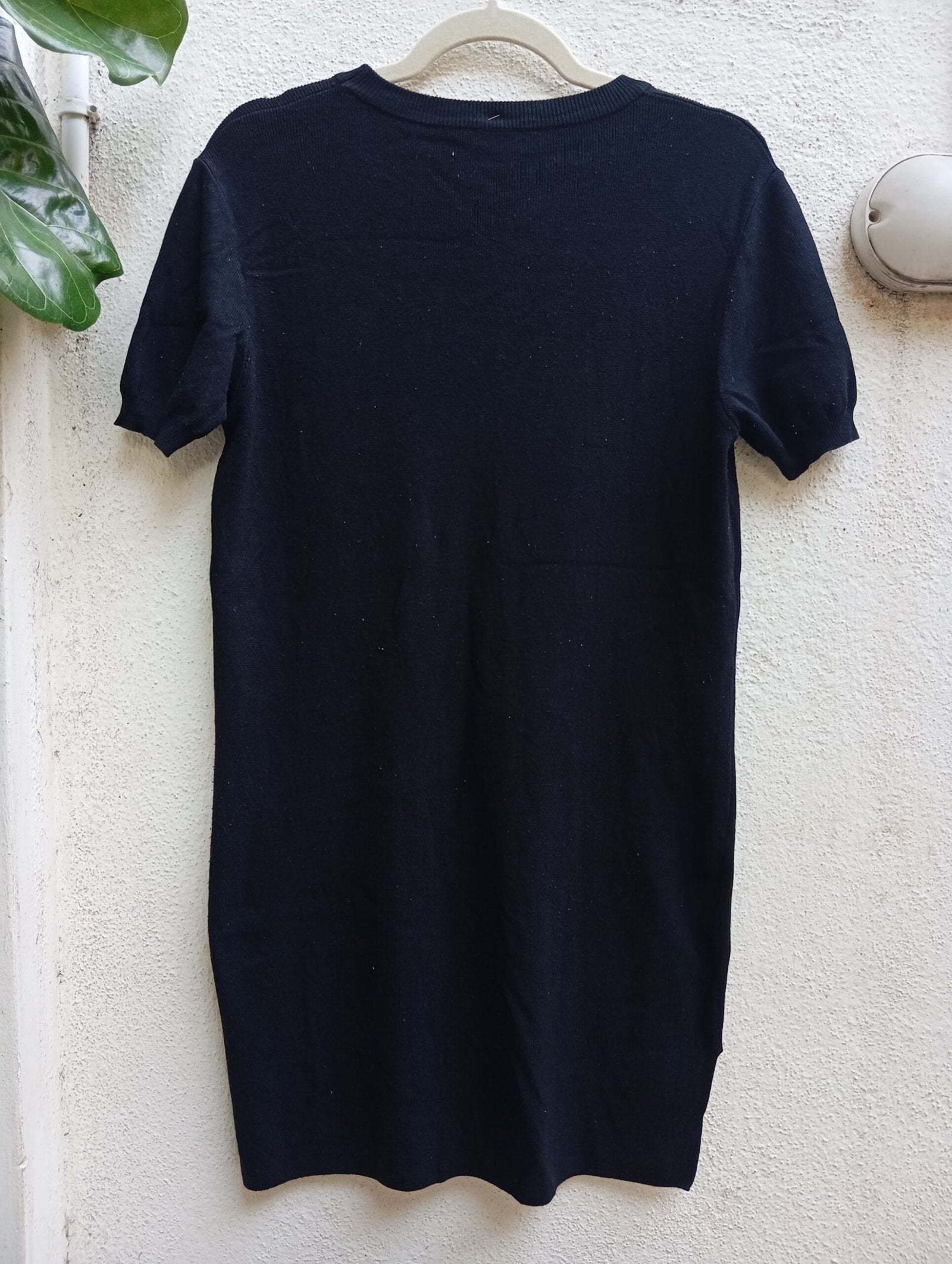 Endless Rose Black Ribbed Dress