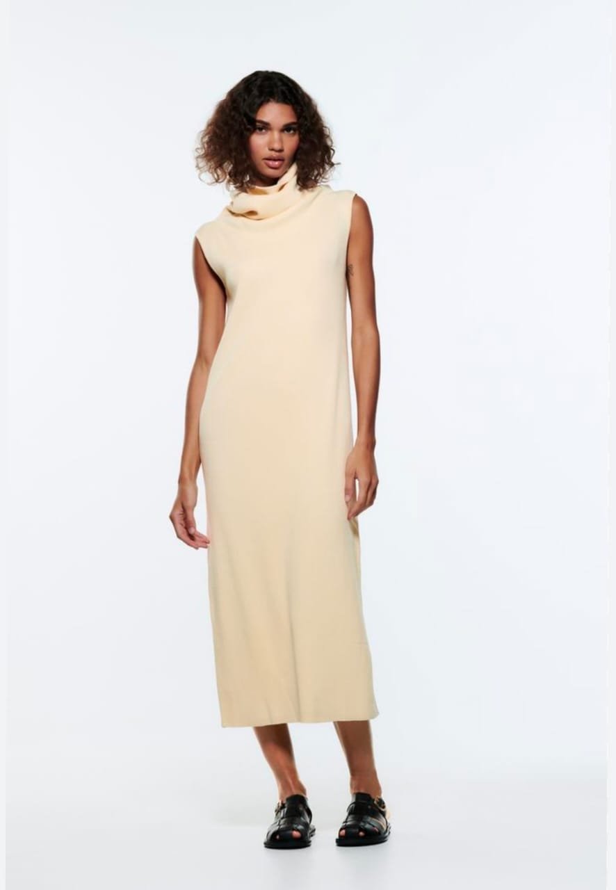 ZARA- Sleeveless Turtle Neck Dress