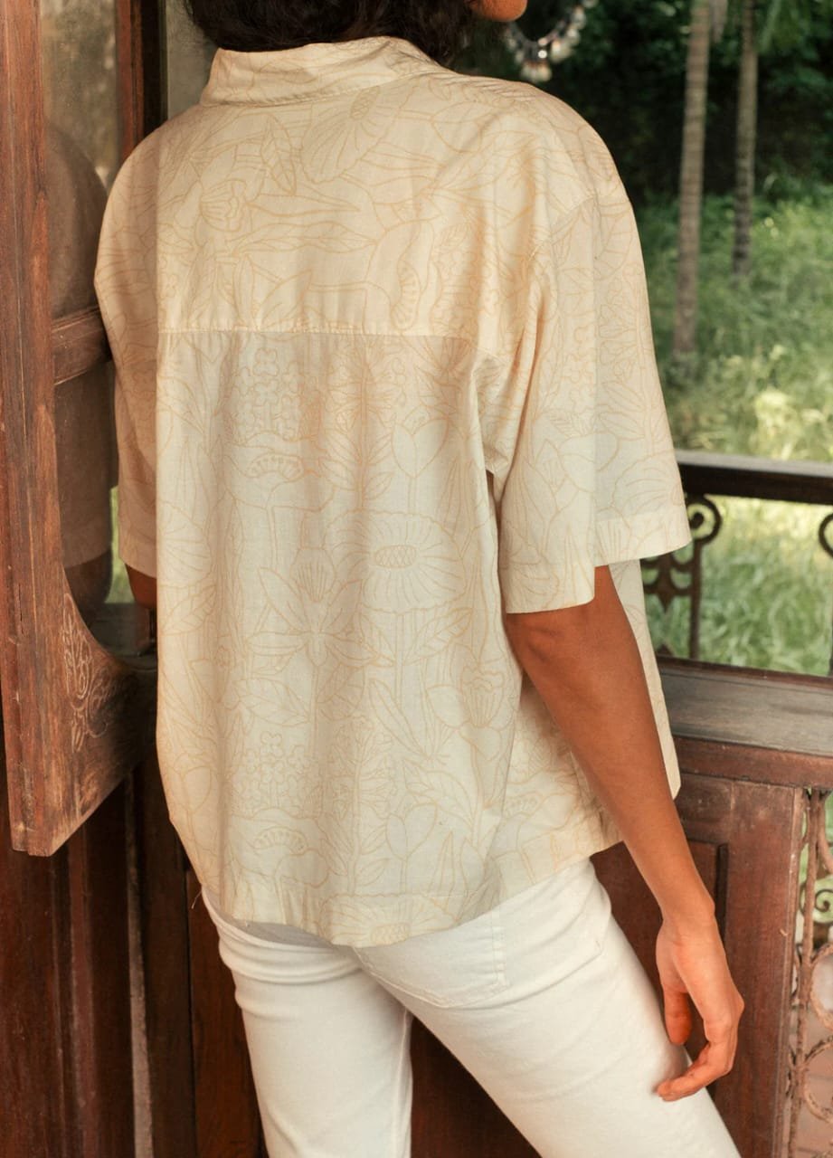 NO NASTIES- Botanica Easy White Cotton Summer Shirt