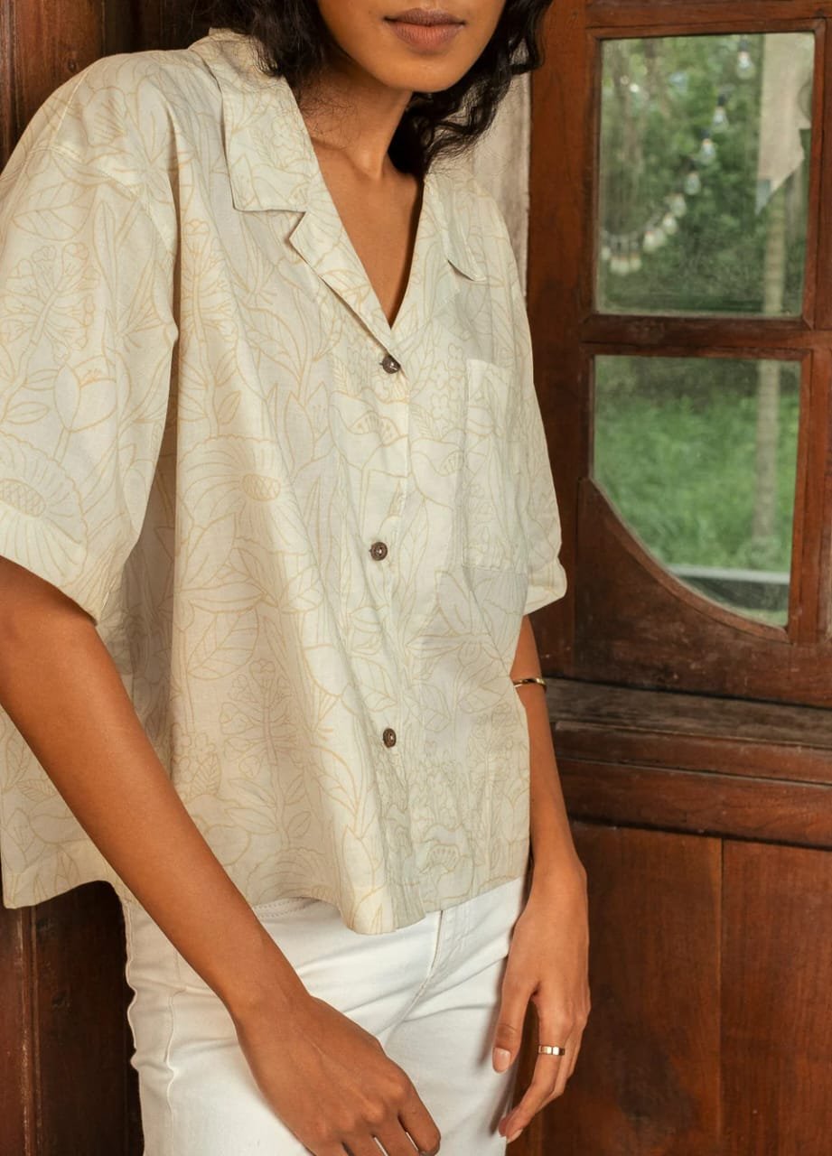 NO NASTIES- Botanica Easy White Cotton Summer Shirt