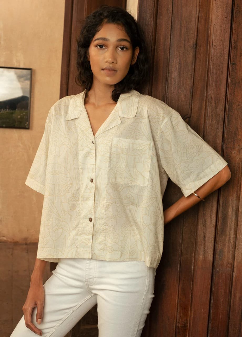 NO NASTIES- Botanica Easy White Cotton Summer Shirt