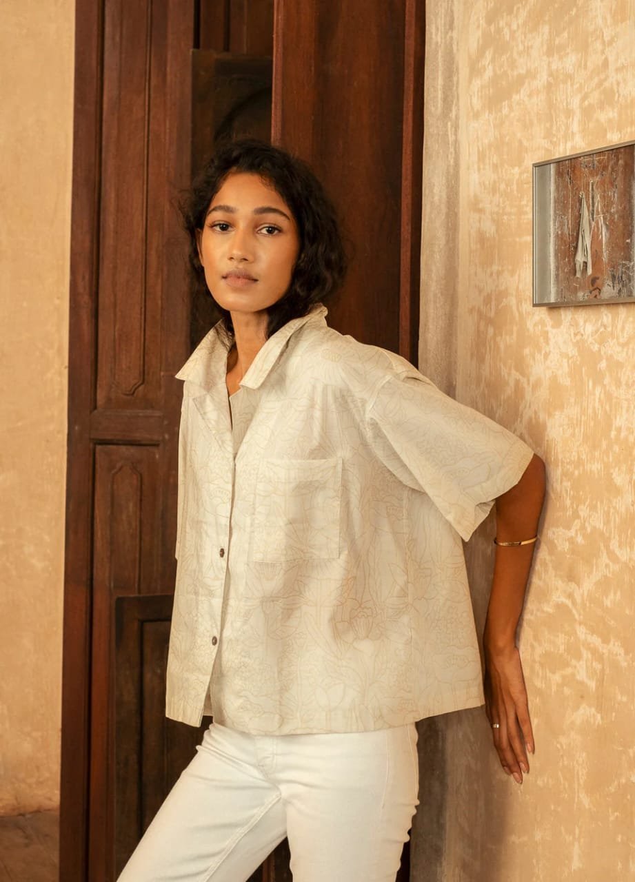 NO NASTIES- Botanica Easy White Cotton Summer Shirt