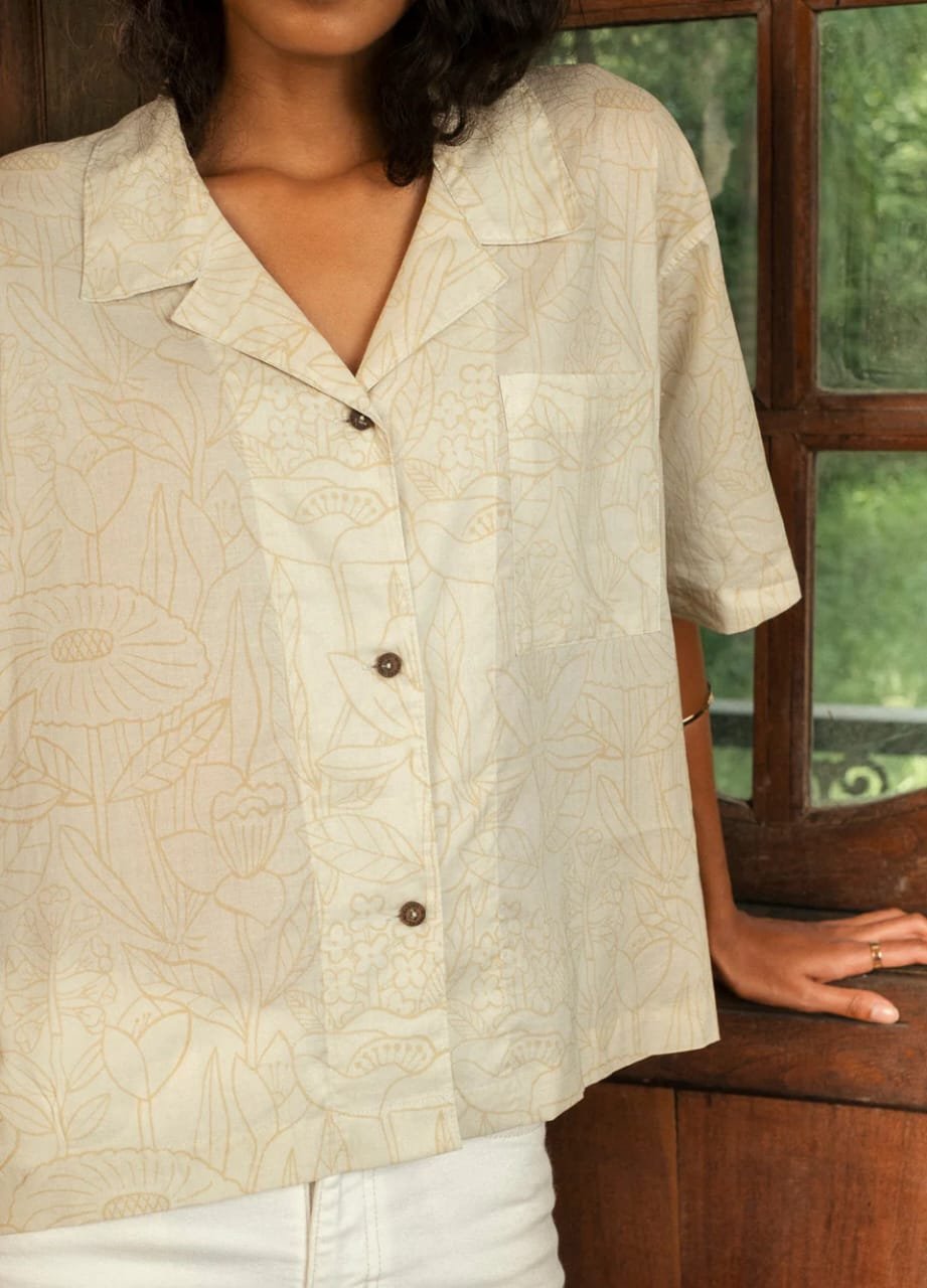 NO NASTIES- Botanica Easy White Cotton Summer Shirt