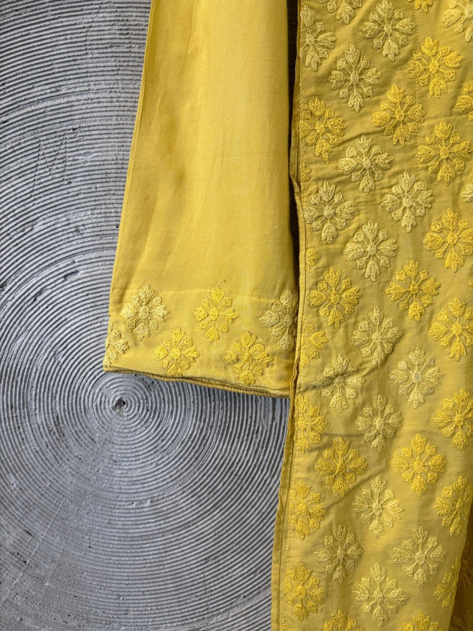 DARSHIKA - Yellow Embroidered Long Kurta
