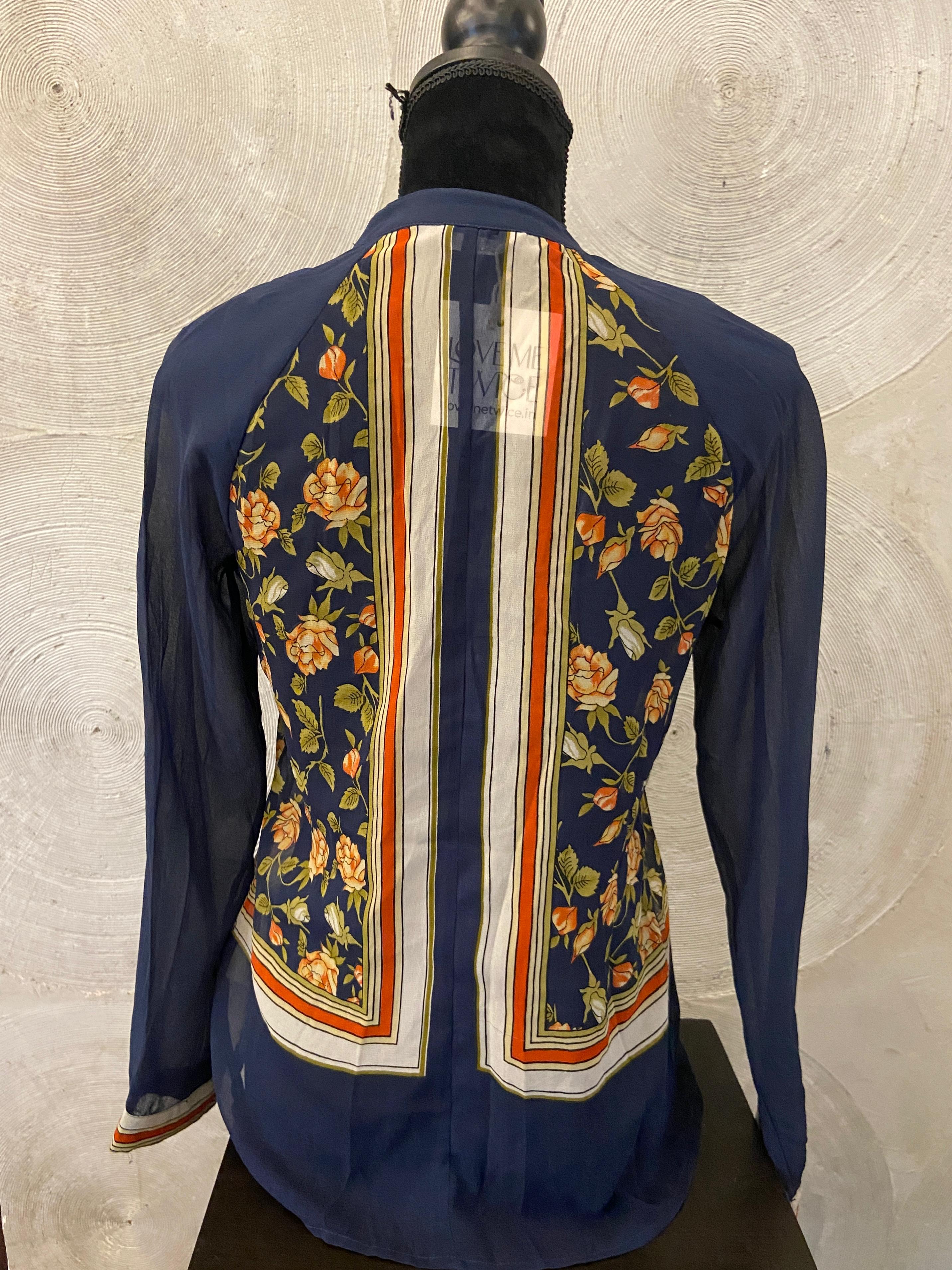 WILLS SPORT - Blue Floral Printed Shirt