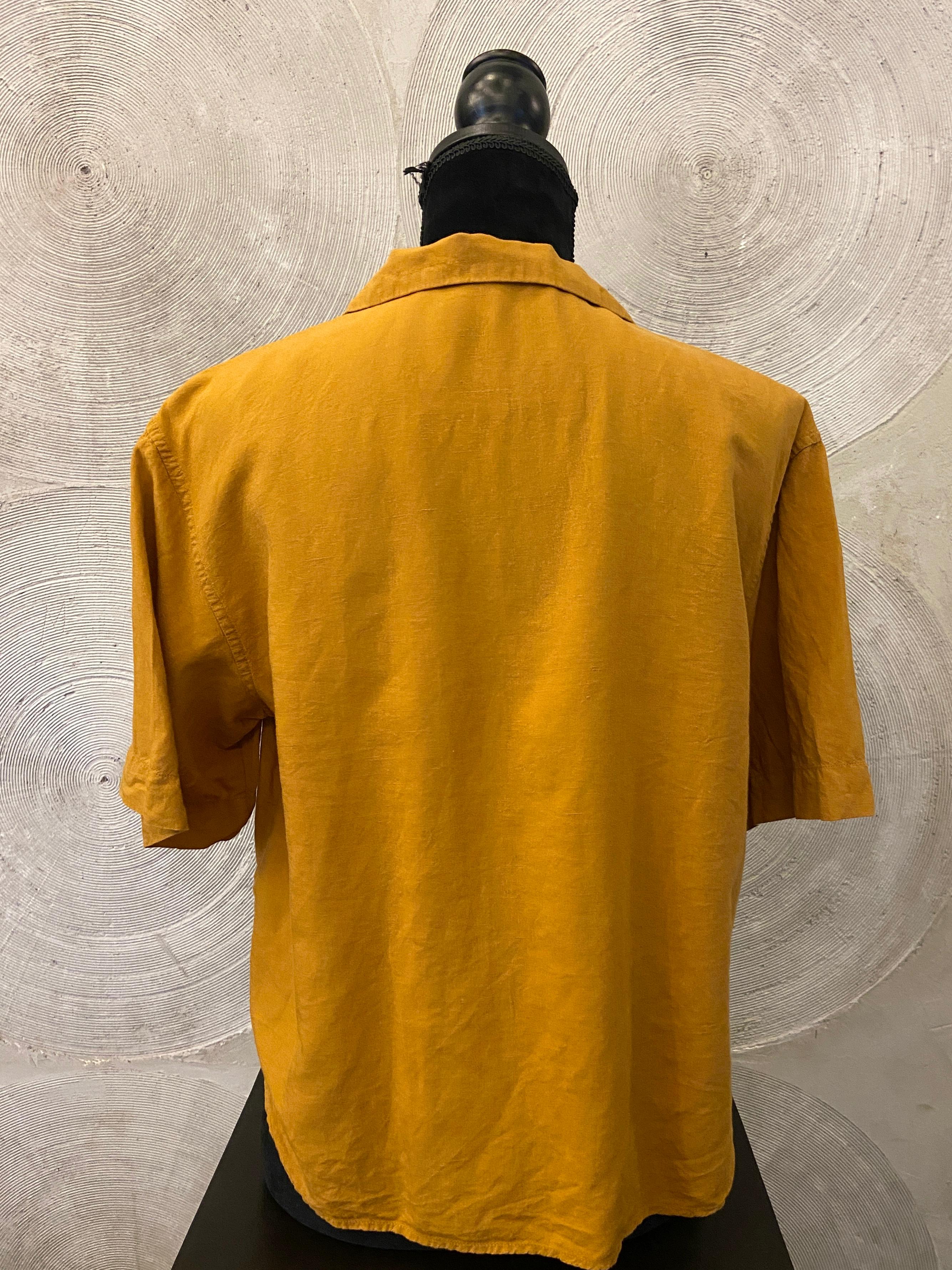 UNIQLO - Linen Blend Open Collar Button Down Short Sleeves Oversized Shirt