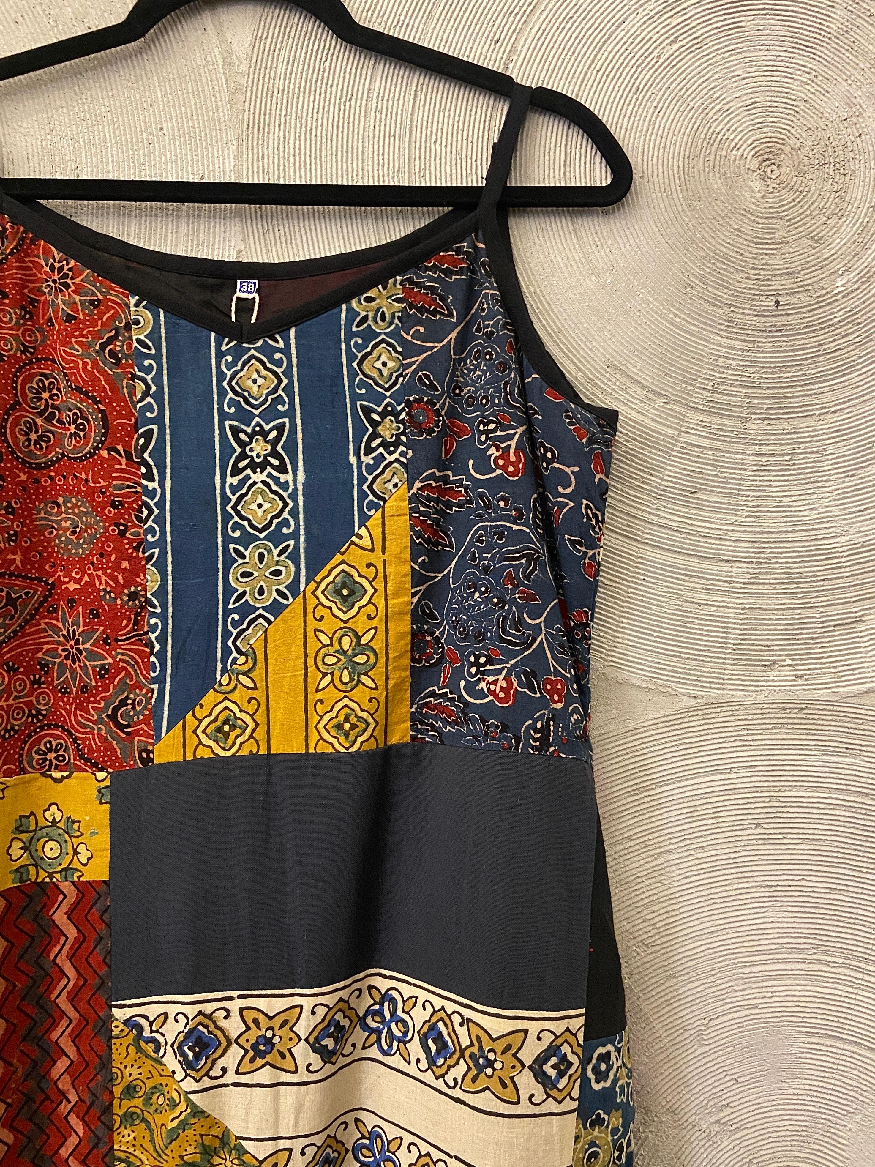 Colourful Patchwork Strappy Dress