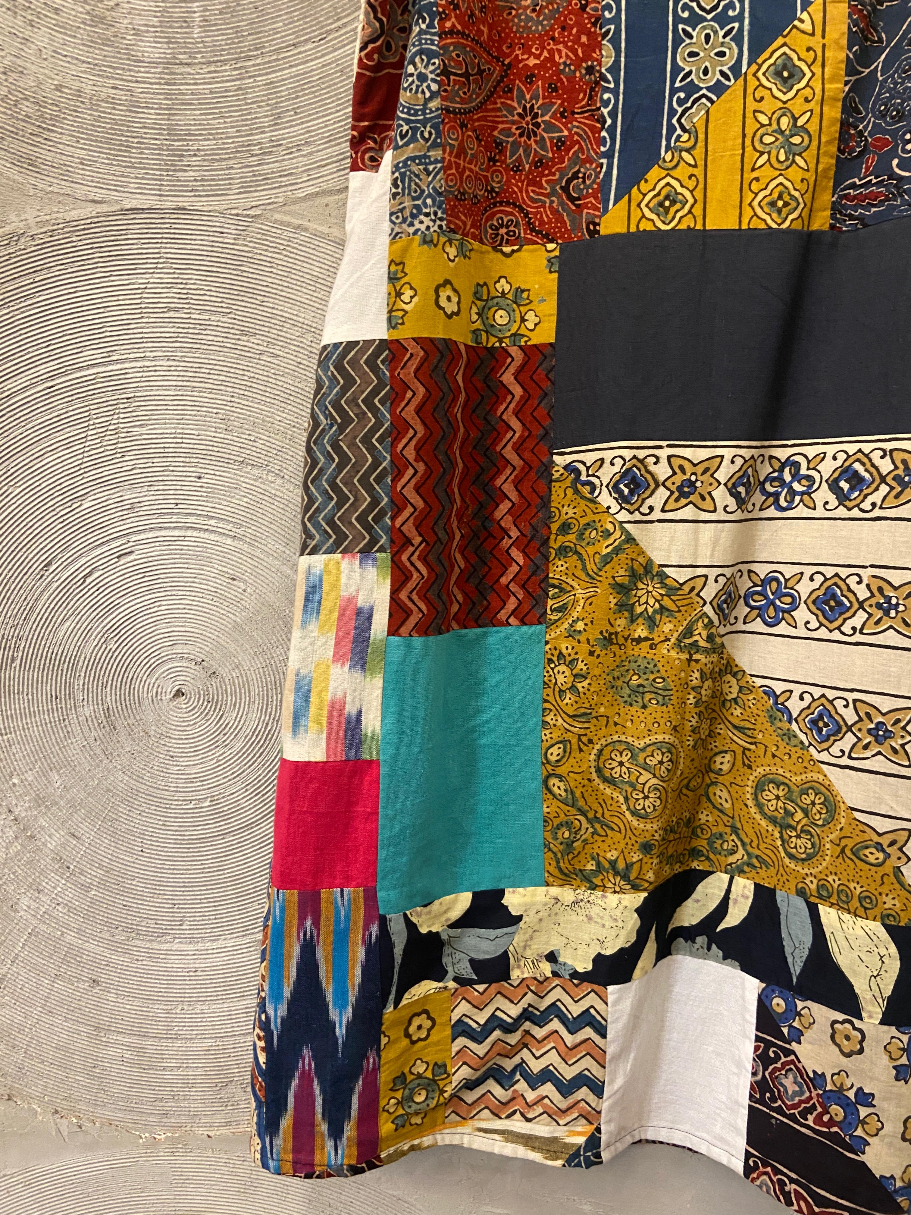 Colourful Patchwork Strappy Dress