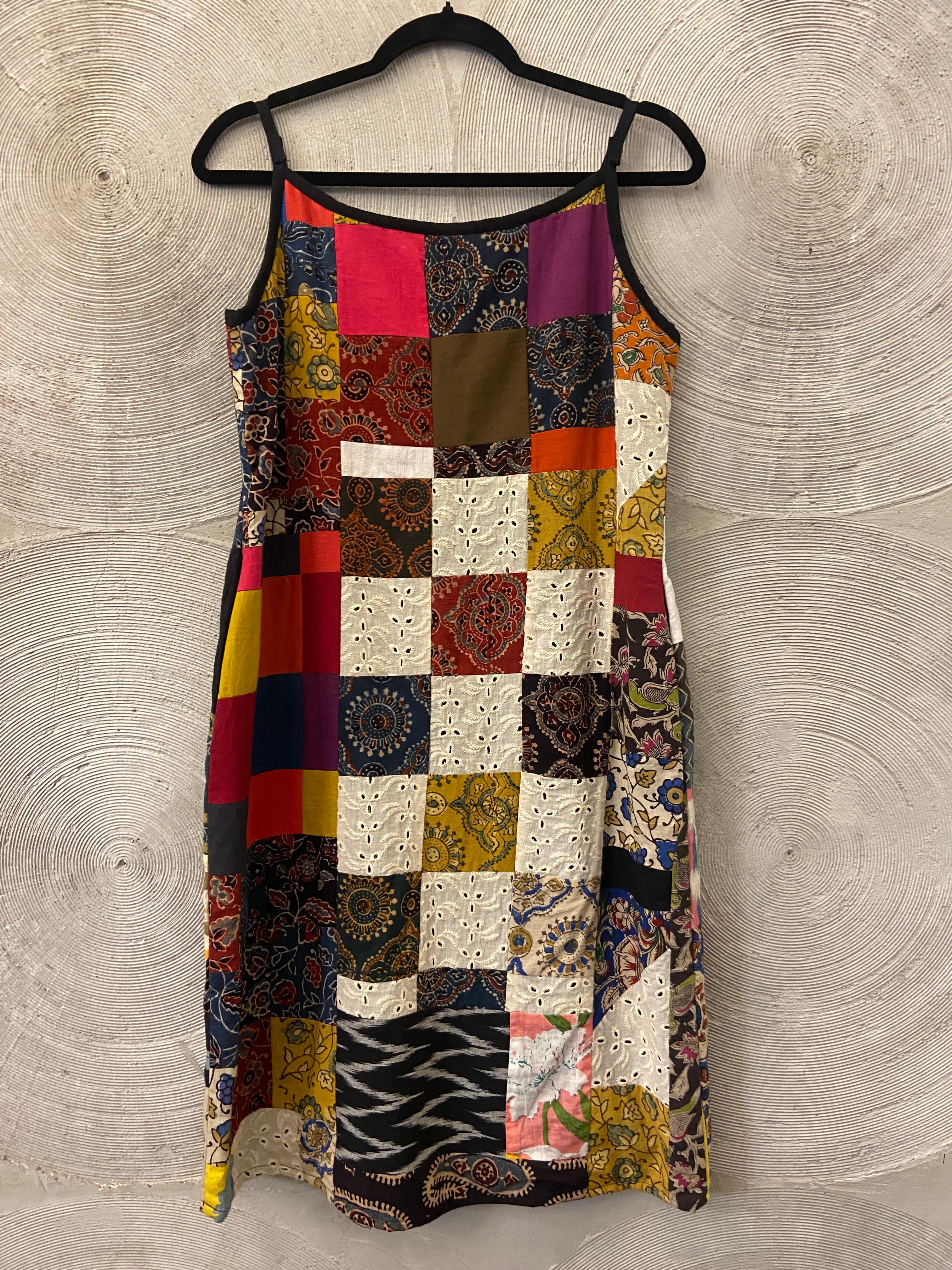 Colourful Patchwork Strappy Dress