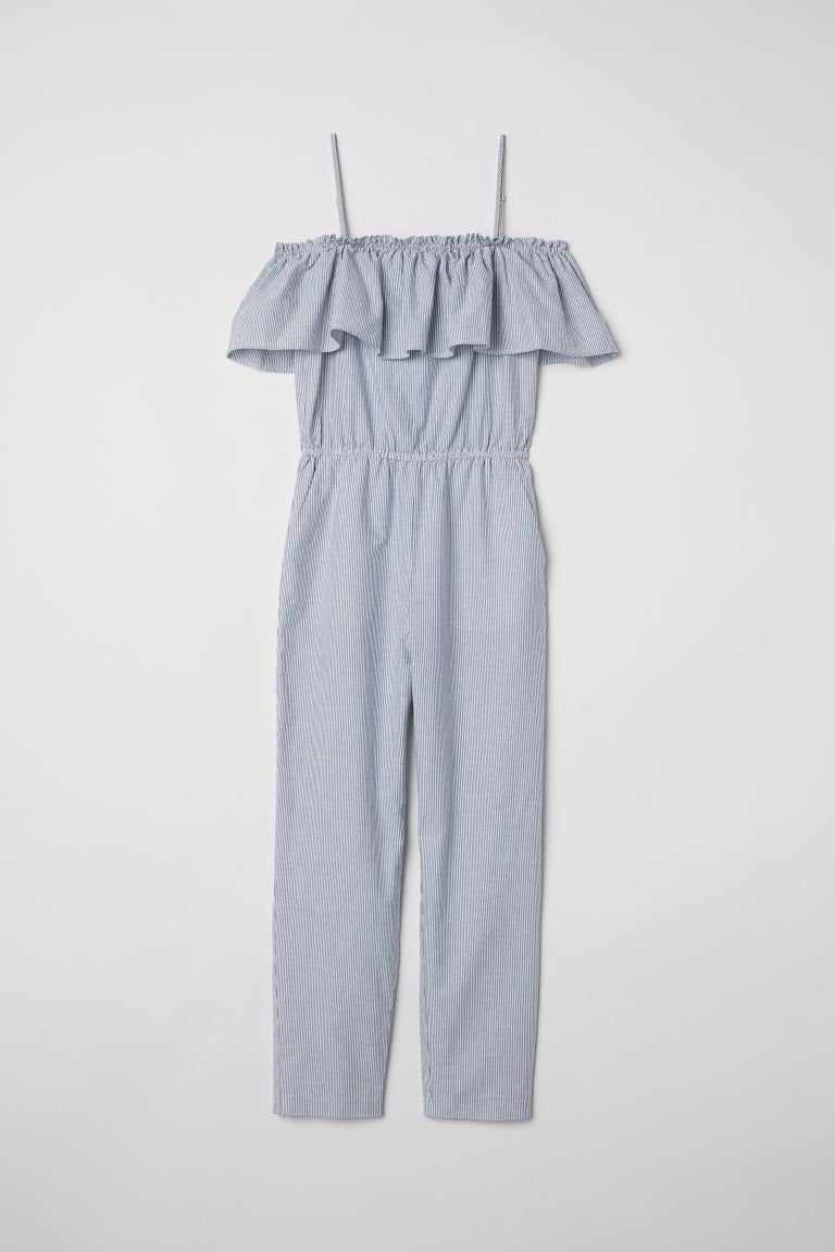 H&M Striped Cotton Jumpsuit