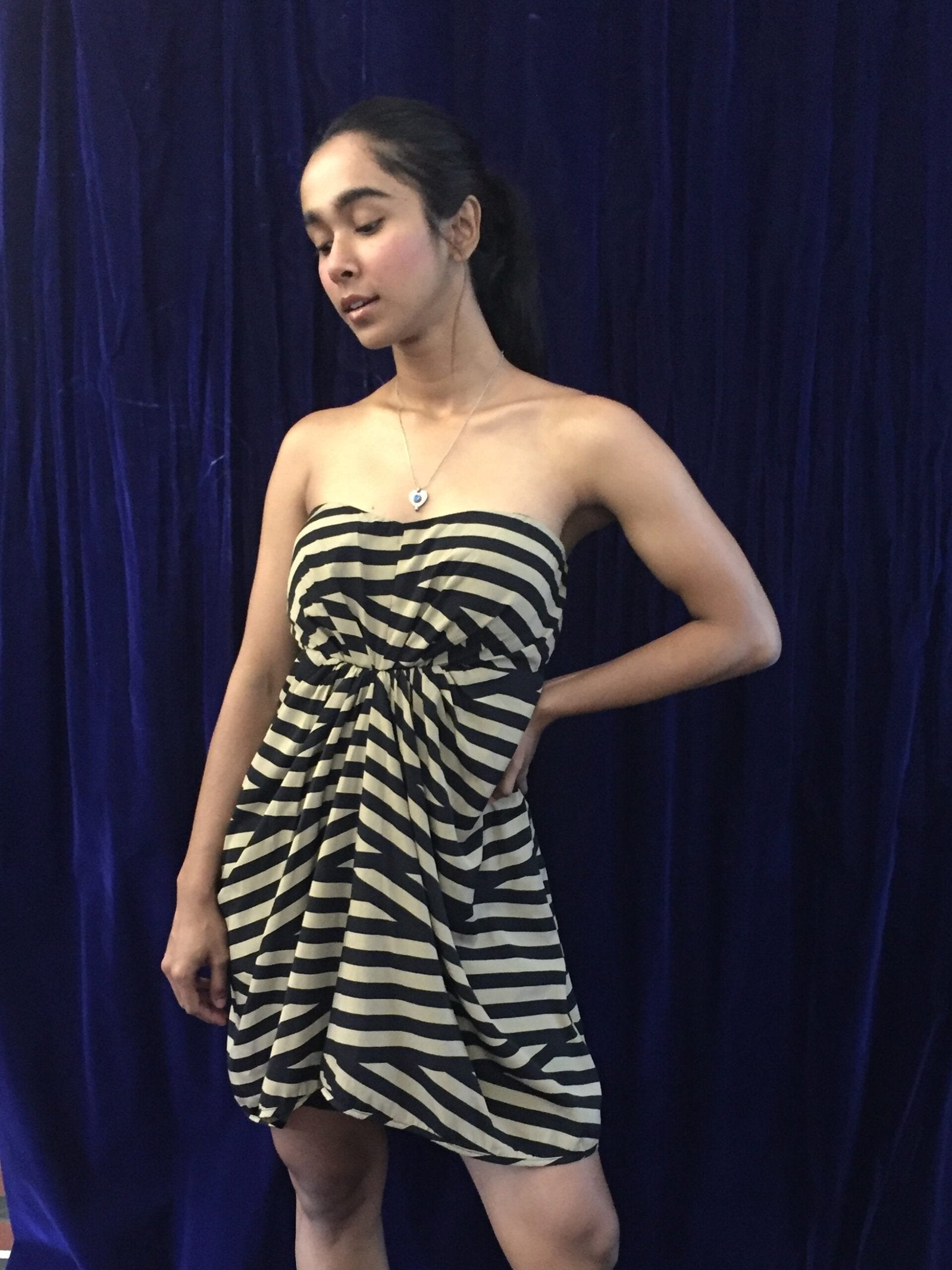 AKIRA CHICAGO - black & beige tube dress
