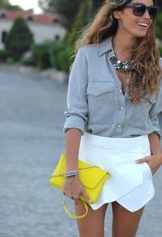 ZARA White Skort/ Divided Skirt