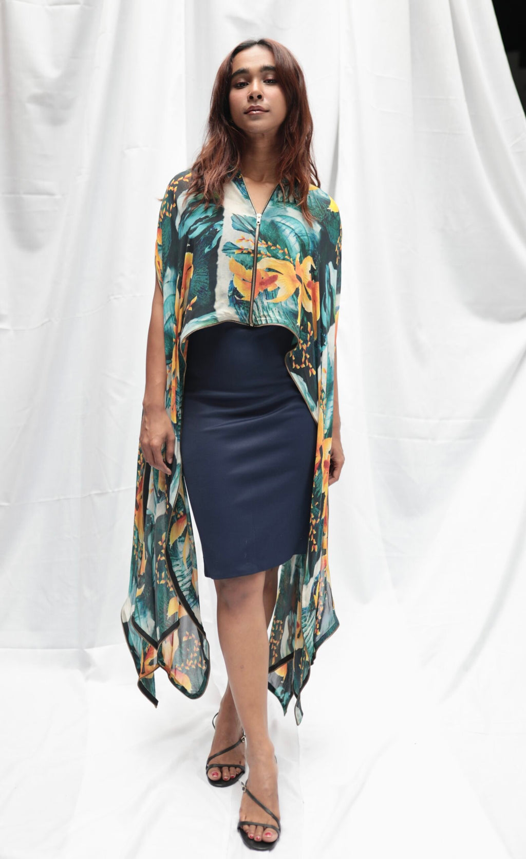 FARHA SANJANA - Designer Overlay and Dress