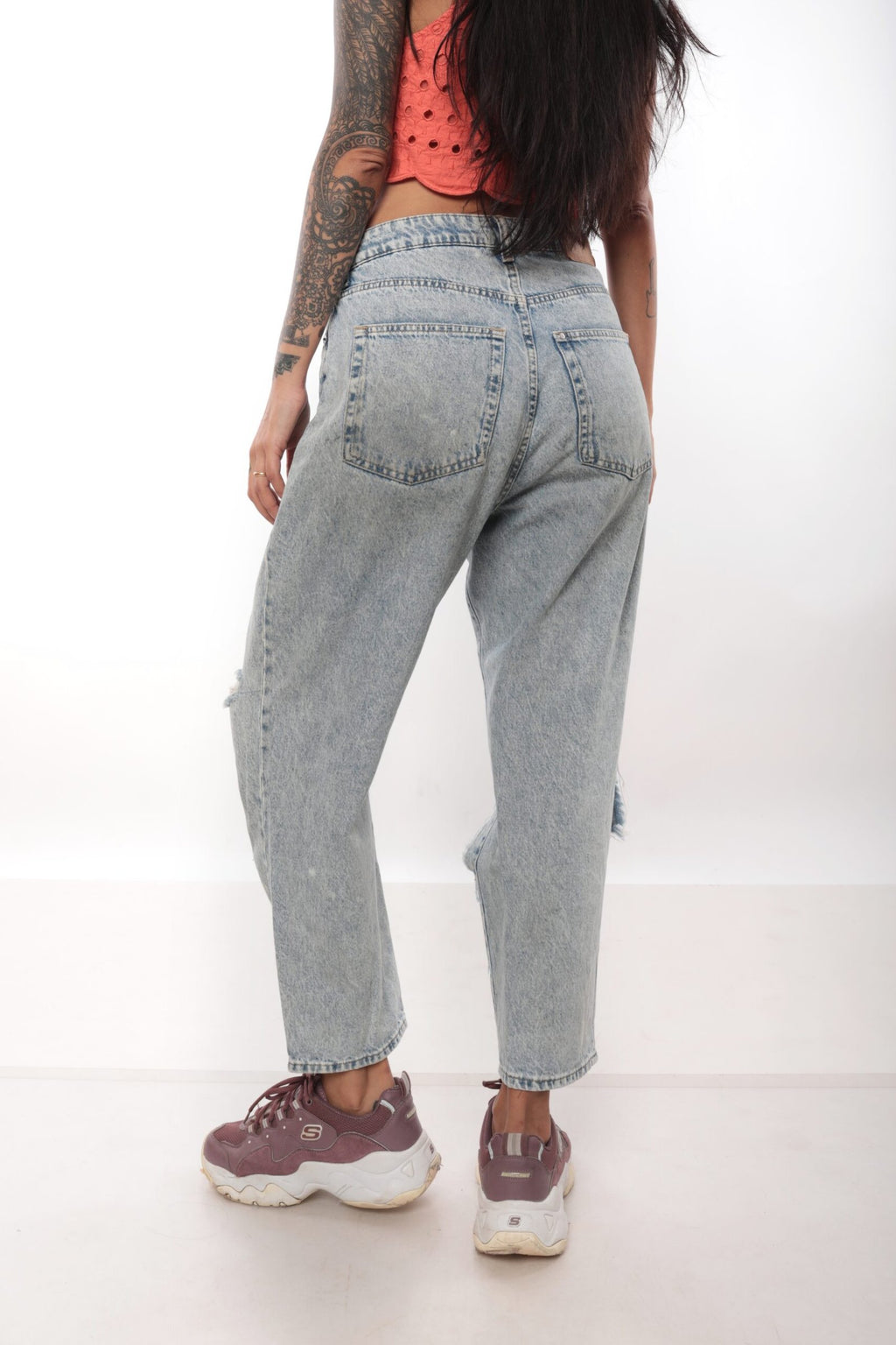 H&M Ripped Mom Jeans