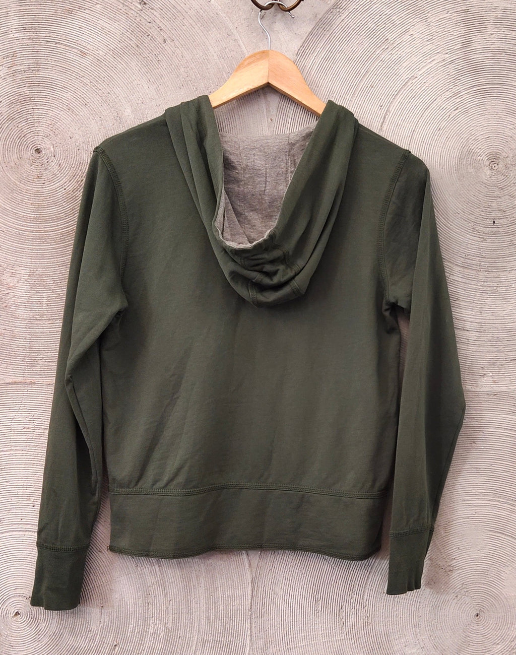 ALLEN SOLLY - Green Short Cotton Hoodie