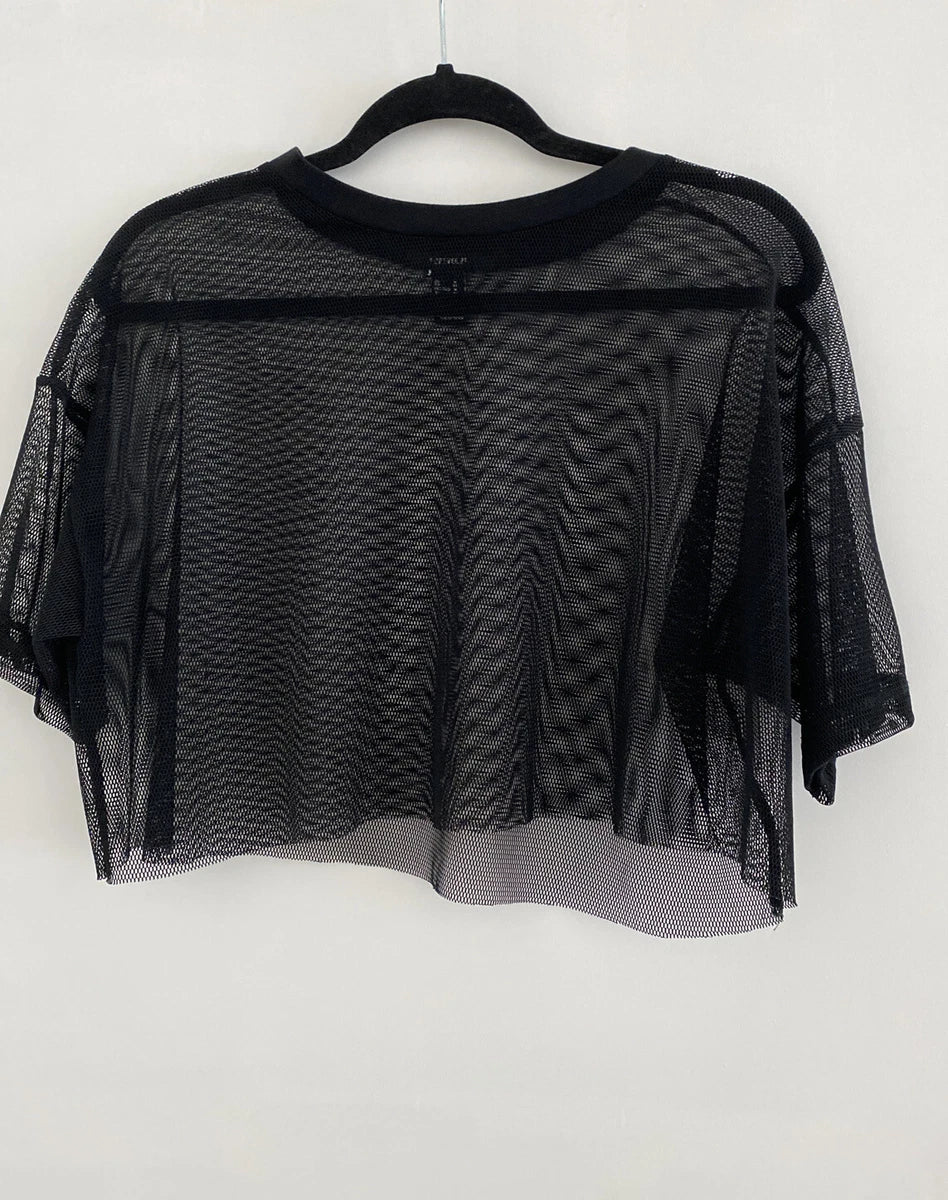 FOREVER21 - Black Mesh Blouse