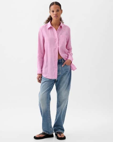 GAP - Pink Boyfriend Fit Shirt