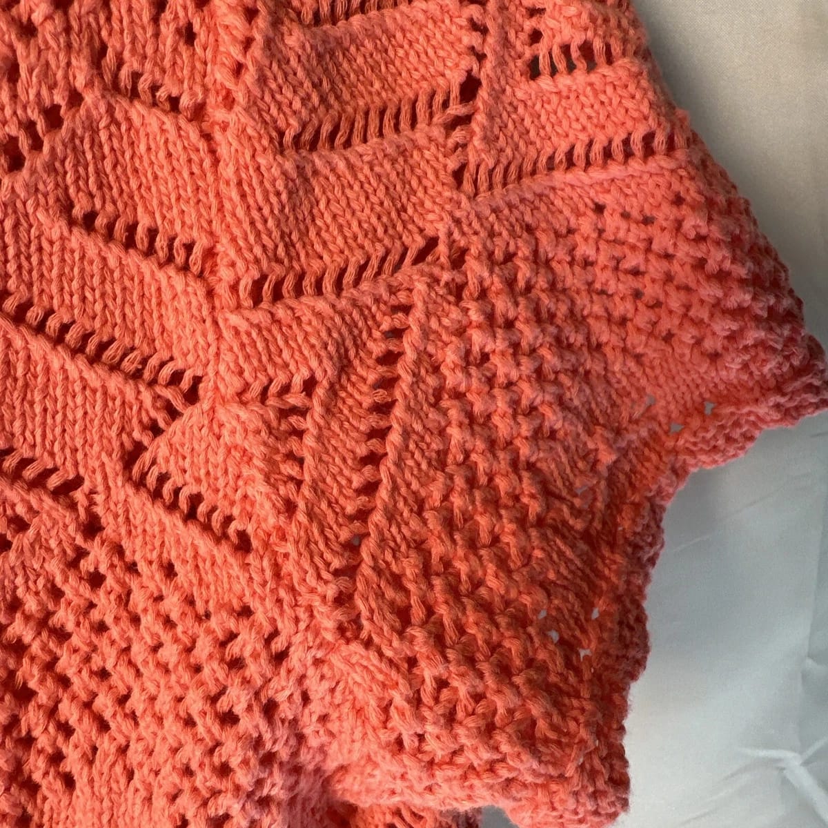 H&M - Coral Crochet Crop Top