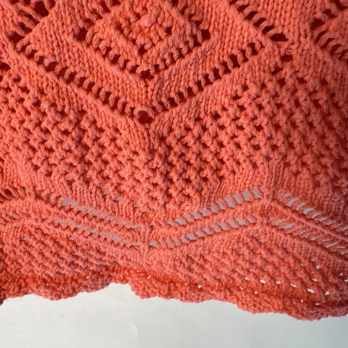 H&M - Coral Crochet Crop Top