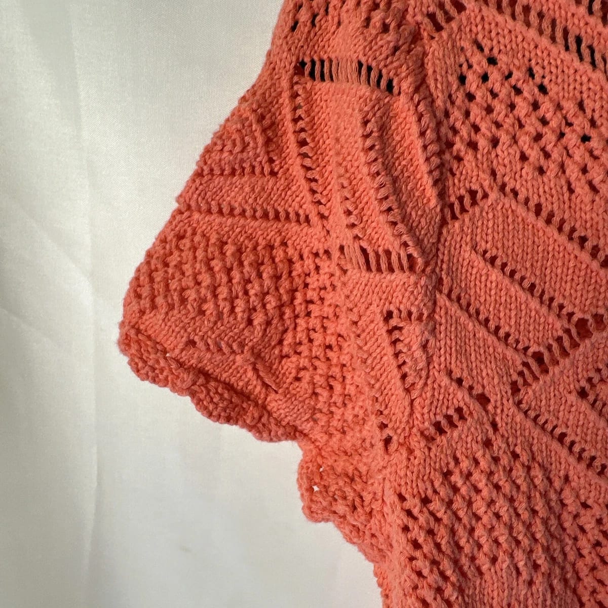 H&M - Coral Crochet Crop Top