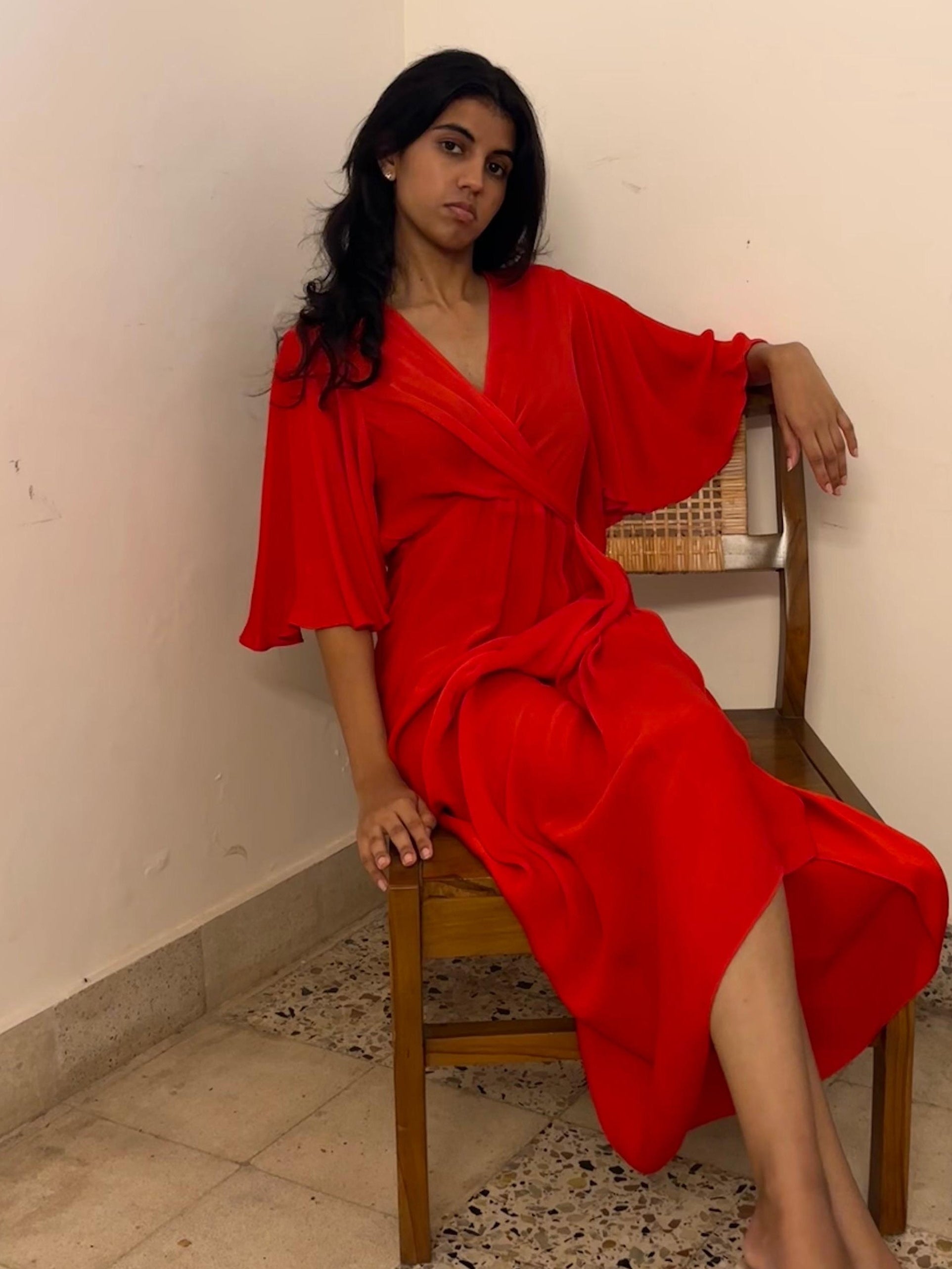 5/9 - Red Drape Dress