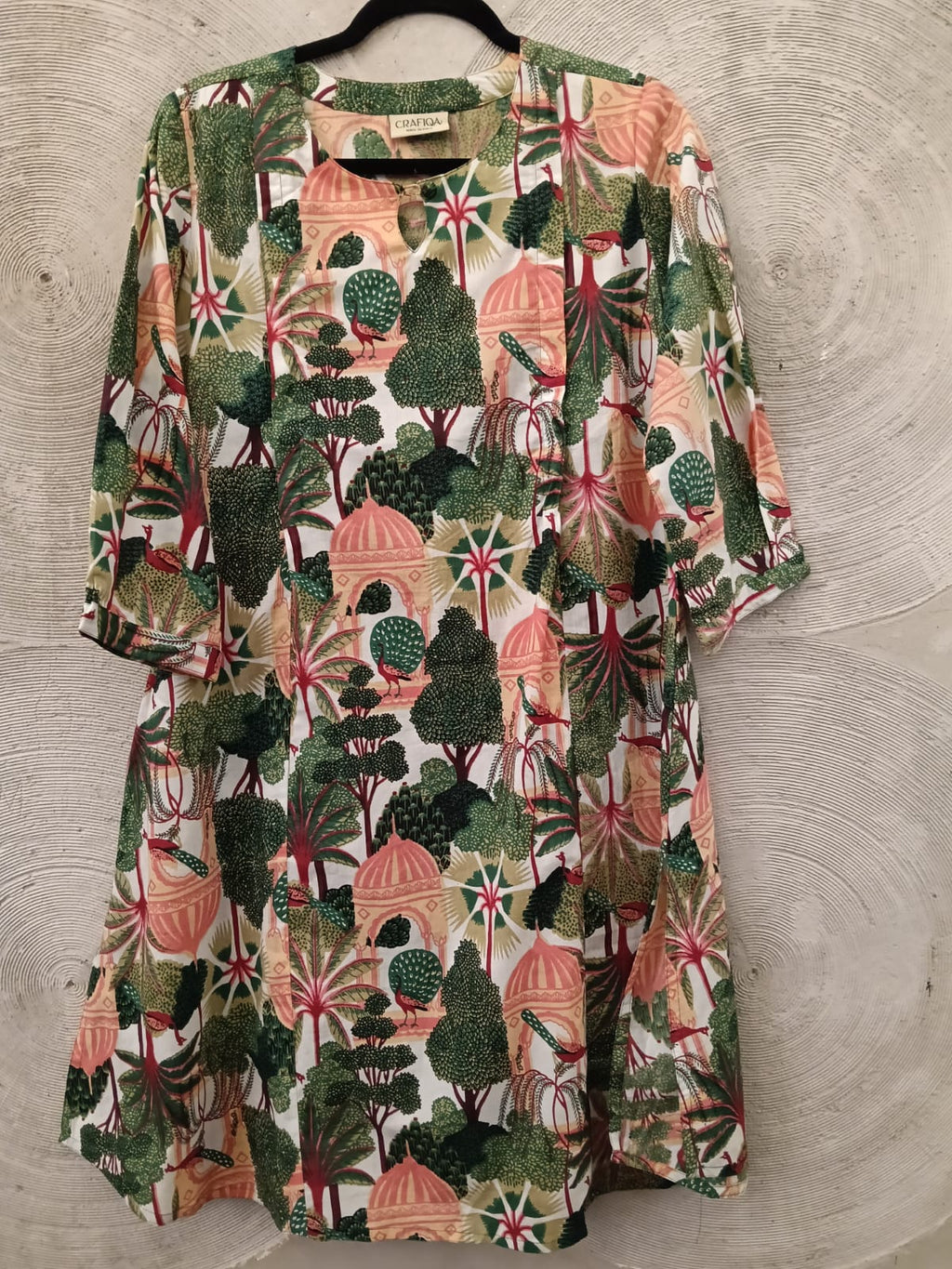 CRAFIQA -  Peacock Print Materinity Kurti & Pant Set