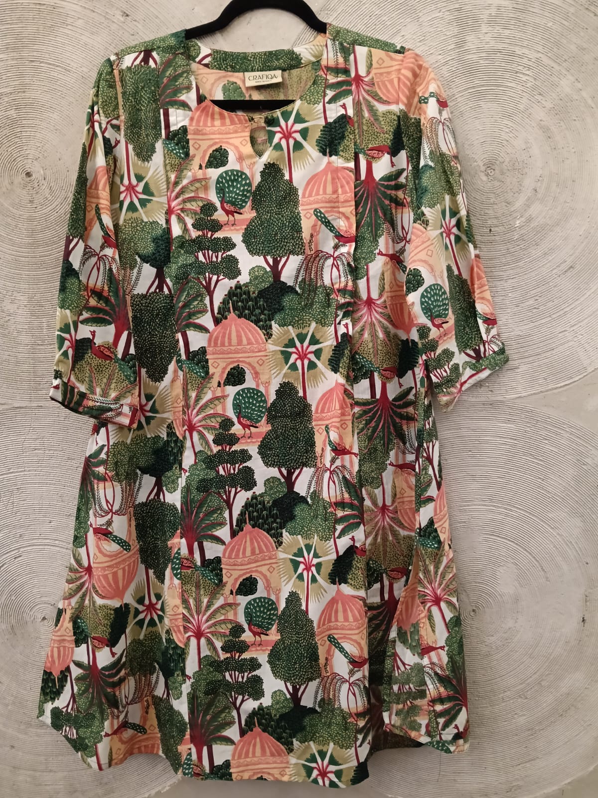 CRAFIQA -  Peacock Print Materinity Kurti & Pant Set