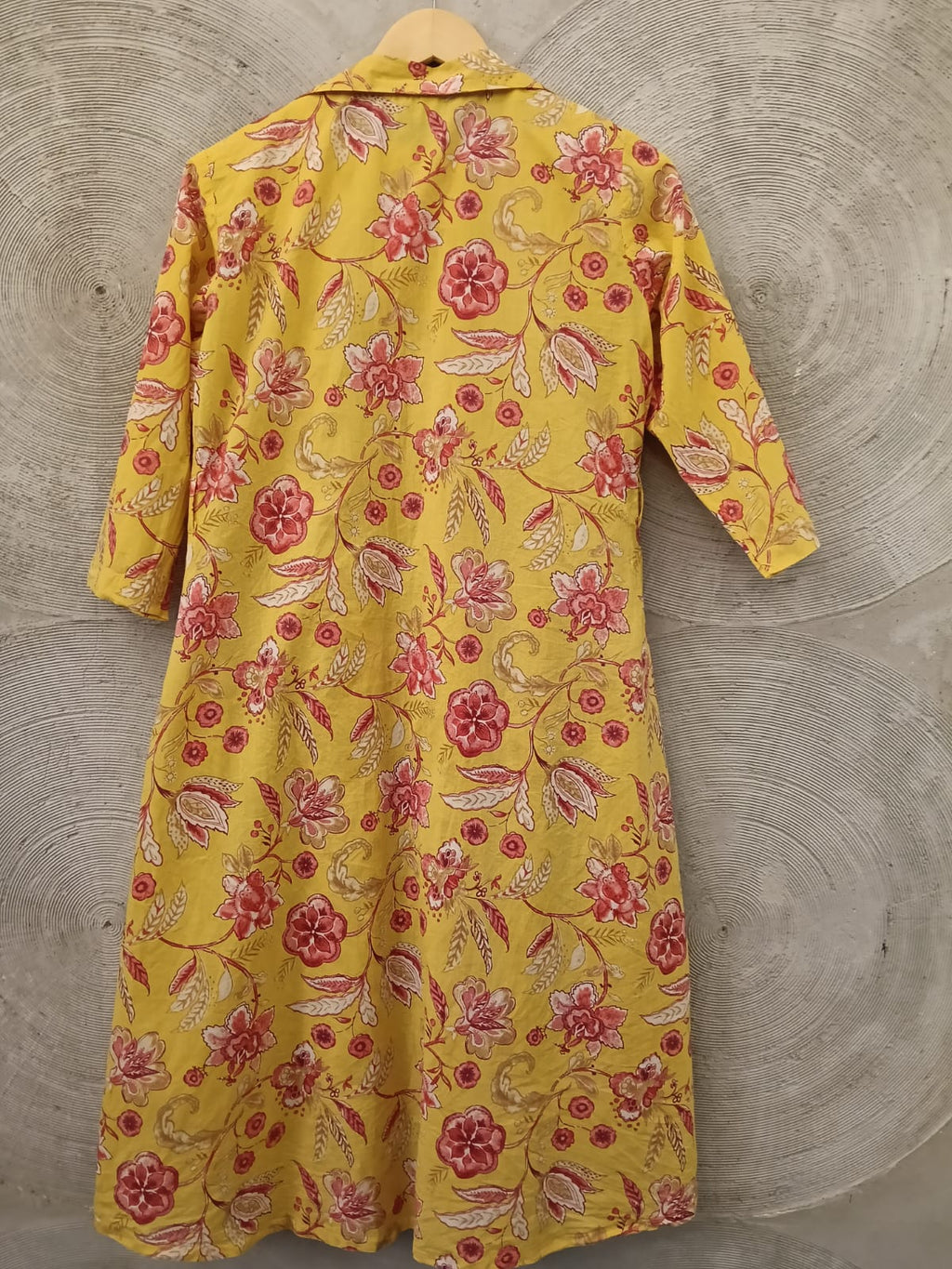 CRAFIQA -Yellow Basant Maternity Nursing Dress with Overlay