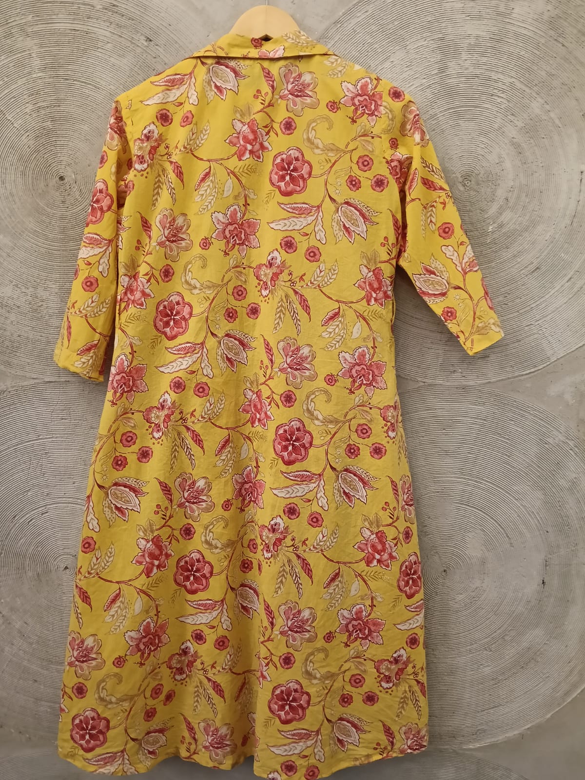 CRAFIQA -Yellow Basant Maternity Nursing Dress with Overlay
