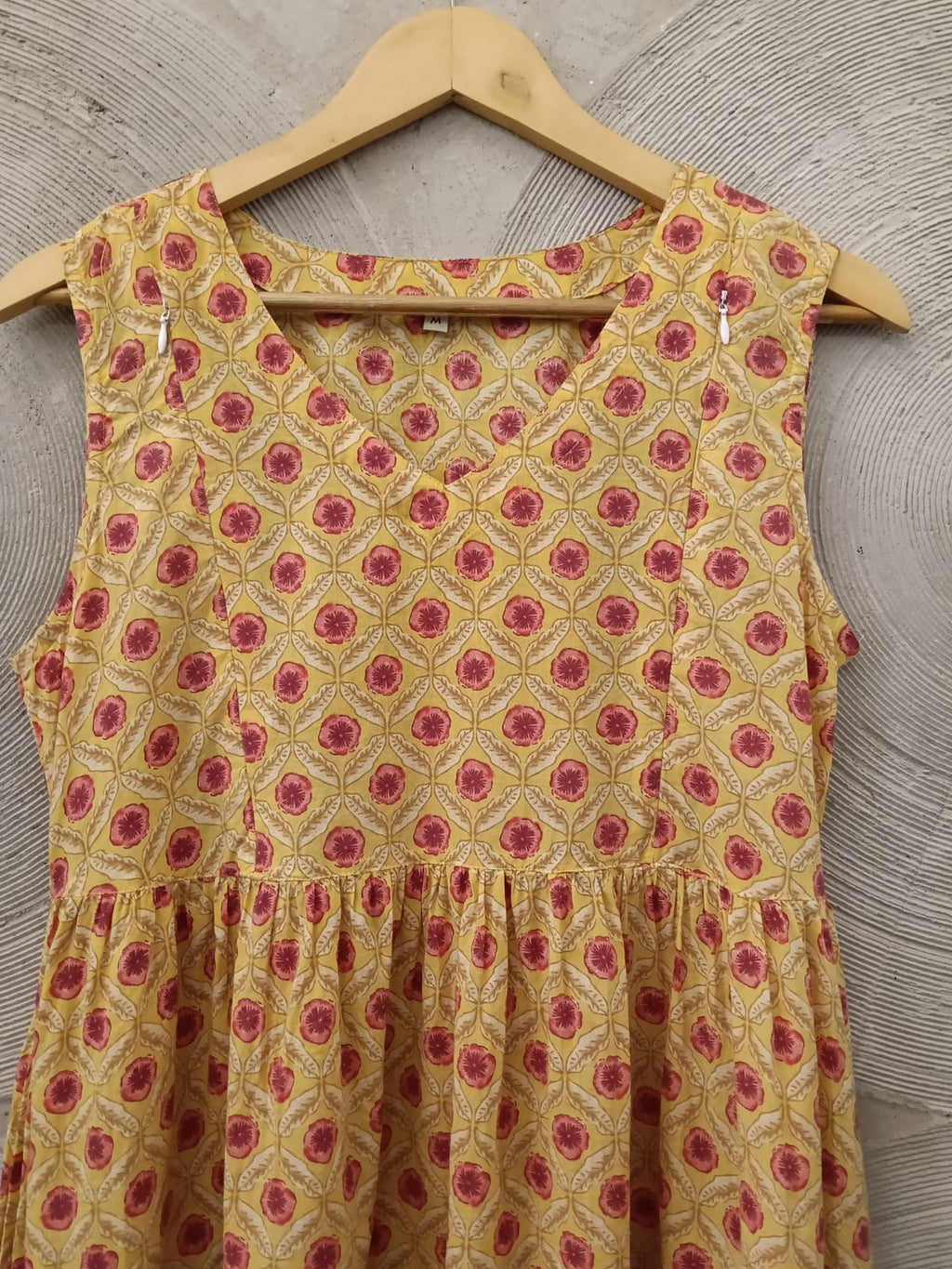 CRAFIQA -Yellow Basant Maternity Nursing Dress with Overlay