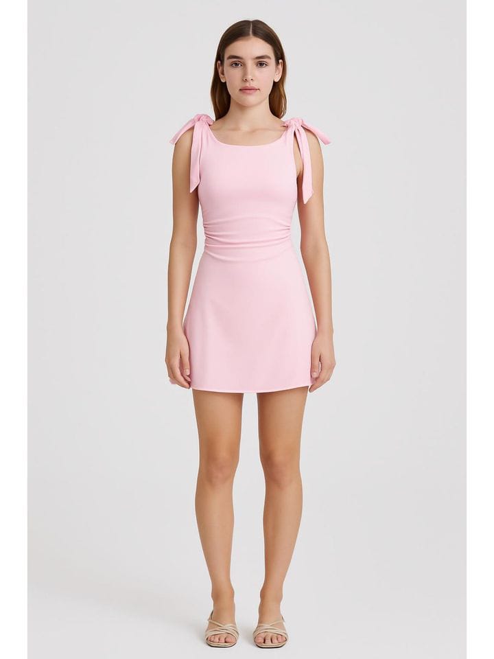 CIDER - Satin Pink Dress