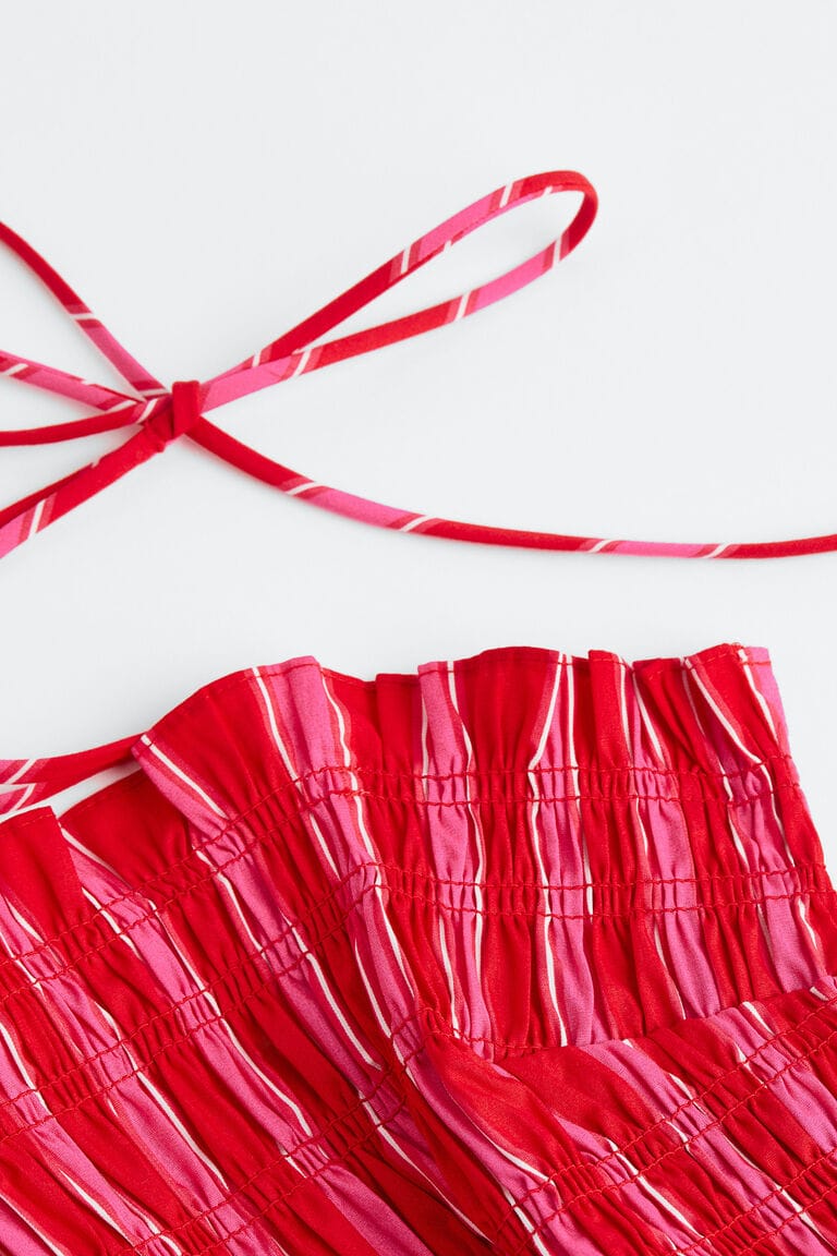 H&M- Pink and Red Striped Crop Top