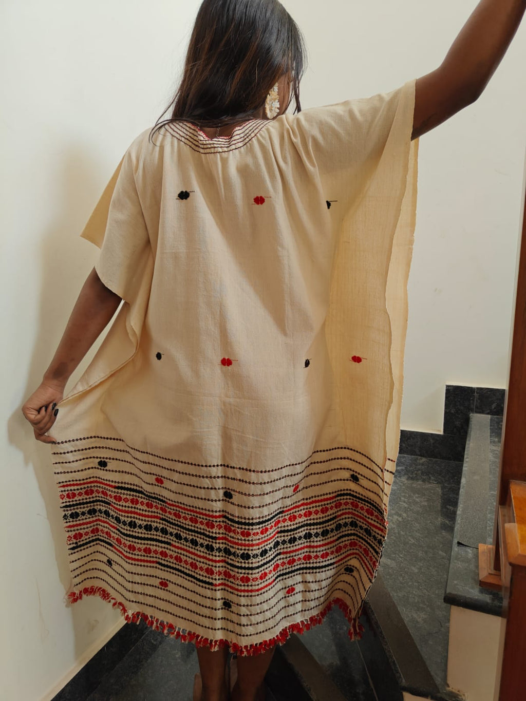 Toda Embroidered Cotton Kaftan