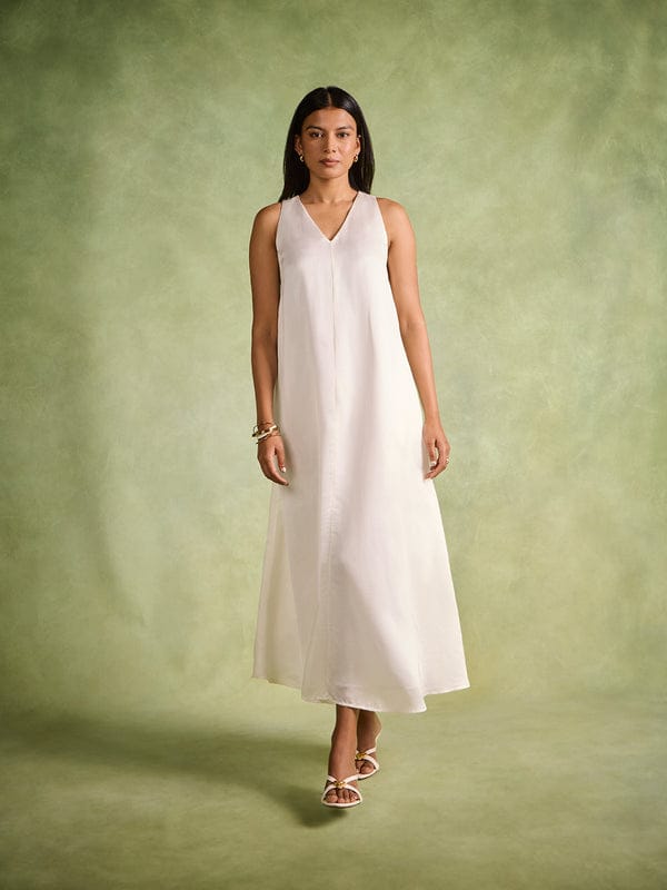 SAMOH - White Maxi Dress
