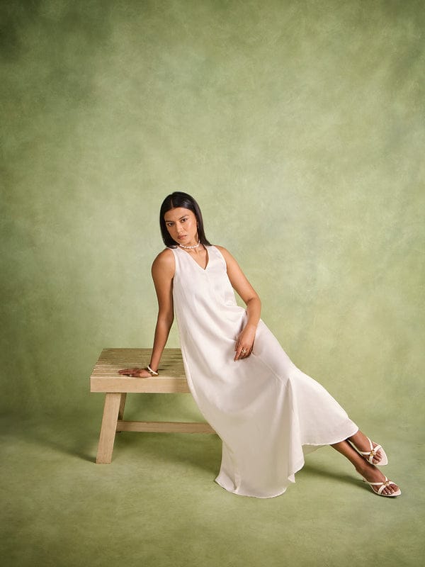 SAMOH - White Maxi Dress