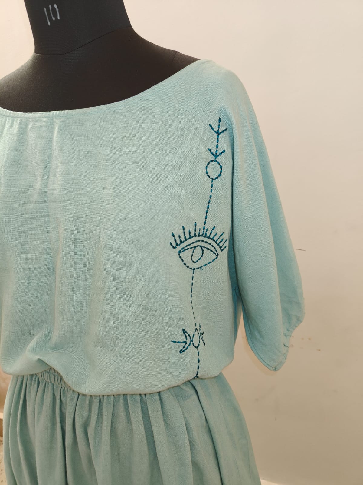 DESII VIDESI - Blue Embroidered Co-ord