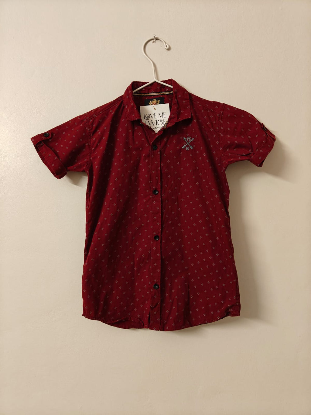Maroon Printed Shirt