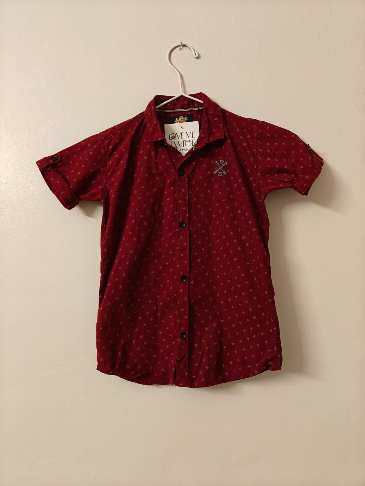 Maroon Printed Shirt