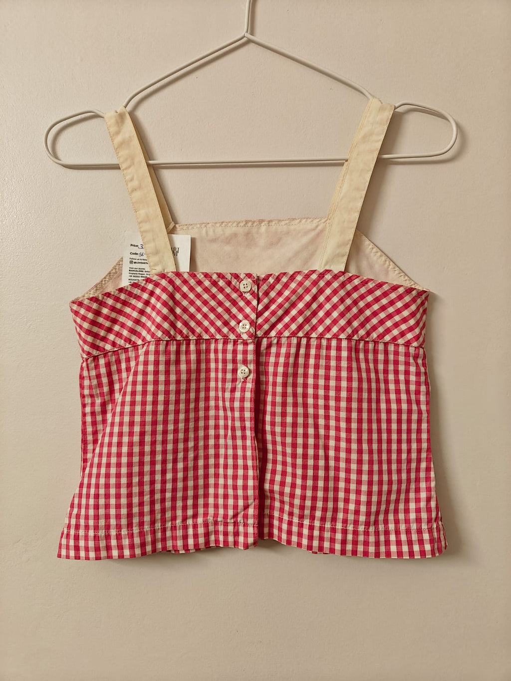 Pink Gingham Top