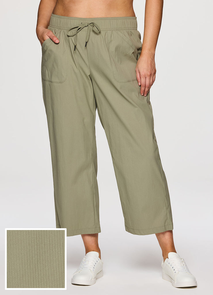 Sage Drawstring Cropped Pants